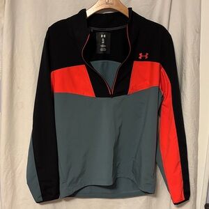 Under Armour Golf Black, Pink, and Gray-Green Pullover